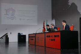 Inauguración de la jornada de celebración del décimo Aniversario de la colaboración de la Universidad de Málaga y la Universidad Nacional de Incheon. Complejo de Estudios Sociales y Comercio. Octubre de 2019