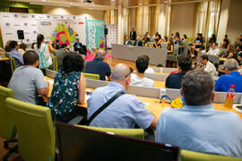Encuentro con José María Aznar. Cursos de Verano de la Universidad de Málaga. Edificio del Rectorado. Julio de 2018