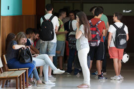 Ambiente en la facultad de Ciencias Económicas y Empresariales. Campus de El Ejido. Mayo de 2015
