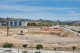 Inicio de las obras de la nueva Facultad de Turismo. Campus de Teatinos. Abril de 2021