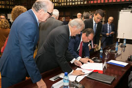 Firma de la Declaración de Granada. Facultad de Derecho de la Universidad de Granada. Mayo de 2018