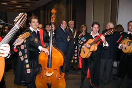 Cena de gala con motivo al homenaje para los jubilados y personal que cumple 25 años de servicio en la Universidad de Málaga. Hotel Barceló. Febrero de 2009