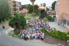 Foto de grupo. Facultad de Ciencias Económicas y Empresariales. Campus de El Ejido. Mayo de 2015