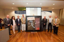 Presentación del logotipo y cartel conmemorativos del 50 Aniversario de la Facultad de Ciencias Económicas y Empresariales. Rectorado. Junio de 2014