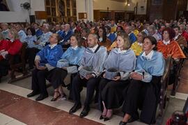 Asistentes a la Apertura del Curso Académico 2022/2023 de la Universidad de Sevilla y entrega de su medalla de oro a la Universidad de Málaga. Iglesia de la Anunciación, Sevilla. Septiembre de 2022