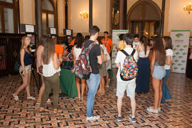 Entrega de acreditaciones. Olimpiada Española de Economía, Fase Nacional. Sala Unicaja de Conciertos María Cristina. Málaga. Junio de 2015