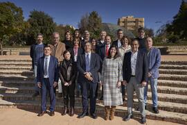 Equipo de Dirección de la Universidad de Málaga. Jardín Botánico. Enero de 2023