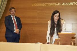 Toma de posesión de María Julia Muratore como nueva Vicegerente de Asuntos Económicos de la Universidad de Málaga. Edificio del Rectorado. Abril de 2024