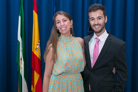 María Guerrero y Guillermo Villalobos. Gala del Deporte Universitario 2018. Escuela Técnica Superior de Ingeniería de Telecomunicaciones. Junio de 2018