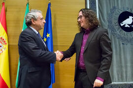 Toma de Posesión de Ismael Navas Delgado como nuevo profesor titular del Departamento de Lenguajes y Ciencias de la Computación de la Universidad de Málaga. Edificio del Rectorado. Febrero de 2018