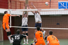 Partido masculino Universidad de Málaga - Universidad de Vigo. Campeonato de España Universitario de Voleibol. Complejo Polideportivo Universitario. Abril de 2018