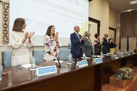 Mesa presidencial. Celebración del 50 Aniversario de la Facultad de Medicina de la Universidad de Málaga. Facultad de Medicina. Octubre de 2022