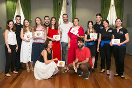 Personal de la Fundación General de la UMA. Cursos de Verano de la Universidad de Málaga. Edificio del Rectorado. Julio de 2018