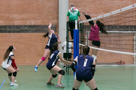 Partido femenino Universidad de Málaga - Universidad de A Coruña. Campeonato de España Universitario de Voleibol. Complejo Polideportivo Universitario. Abril de 2018