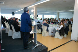 Intervención de José Ángel Narváez. Desayuno Informativo de Aula Magna con motivo de su XX Aniversario. Consejo de Estudios Sociales y Comercio de la Universidad de Málaga. Mayo de 2018