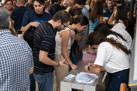 Momentos previos a la apertura del Curso Académico 2019-2020 de la Escuela Técnica Superior de Arquitectura de la Universidad de Málaga. Teatro Cervantes. Octubre de 2019
