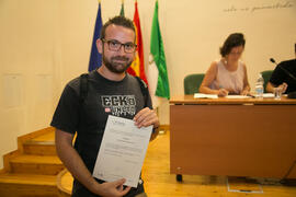 Entrega de diplomas. Clausura del curso "La integración social, reto actual de los Servicios Sociales". Cursos de Verano de la Universidad de Málaga. Vélez Málaga. Julio de 2018