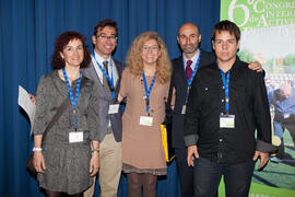 Foto de grupo. 6º Congreso Internacional de Actividad Física Deportiva para Mayores. Escuela Técnica Superior de Ingeniería de Telecomunicaciones y de Informática. Marzo de 2015
