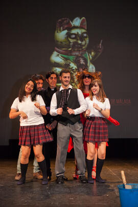 Ensayos para la Gala Inaugural de la XXIV edición de Fancine de la Universidad de Málaga. Teatro Cervantes. Noviembre de 2014