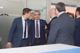 José Ángel Narváez en la visita de José Antonio Nieto, Secretario de Estado de Seguridad, a Aeorum. Edificio de Institutos Universitarios. Febrero de 2017