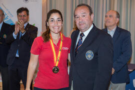 Entrega de medalla. Campeonato de España Universitario de Golf. Antequera. Abril de 2017
