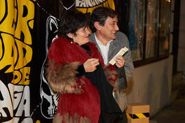 Tecla Lumbreras y Rafael Ventura en photocall. Inauguración de la 31ª edición de Fancine de la Universidad de Málaga. Cine Albéniz. Noviembre de 2021