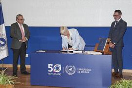 Toma de posesión de Sonia María Blanco Ruiz como profesora titular del Área de Comunicación Audiovisual de la Universidad de Málaga. Toma de posesión de nuevos catedráticos y profesores titulares de la Universidad de Málaga. Paraninfo. Noviembre de 2023