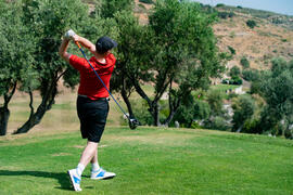 Jugador de la Universidad de Stirling. Campeonato Europeo de Golf Universitario. Antequera. Junio de 2019
