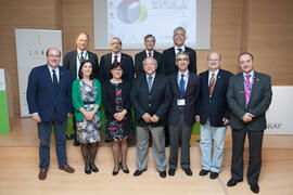 Foto de grupo tras el XVI Encuentro de rectores del Grupo Tordesillas. Edificio The Green Ray. Octubre de 2015