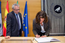 Toma de Posesión de Araceli Castillo Garriga como nueva profesora titular del Departamento de Biología Celular, Genética y Fisiología de la Universidad de Málaga. Edificio del Rectorado. Febrero de 2018