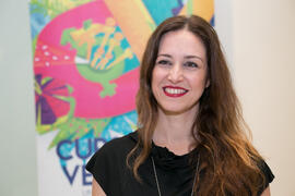 Maribel García Cantero en photocall. Curso "Transexualidad". Cursos de Verano de la Universidad de Málaga. Málaga. Julio de 2018