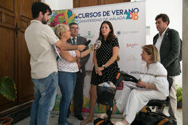 Photocall en la clausura de los Cursos de Verano de la Universidad de Málaga. Vélez Málaga. Julio de 2018