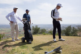 Jugadores en un partido. Campeonato de España Universitario de Golf. Antequera. Abril de 2017