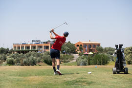 Jugada en el Campeonato Europeo de Golf Universitario. Antequera. Junio de 2019