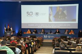 Intervención de José Ángel Narváez. Apertura del Curso Académico 2023/2024 de la Universidad de Málaga. Paraninfo. Septiembre de 2023