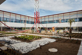 Obras en el interior del nuevo Pabellón de Gobierno. Campus de Teatinos. Abril de 2021
