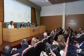 Mesa presidencial. I Premios del Aula de Economía y Deporte de la Universidad de Málaga. Edificio del Rectorado. Febrero de 2024