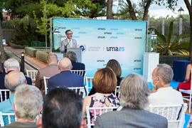 Discurso de Miguel Porras. Homenaje al personal jubilado o que cumple 25 años de servicio en la Universidad de Málaga. Jardín Botánico. Septiembre de 2021