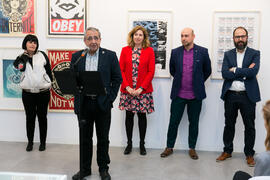 Intervención de José Ángel Narváez. Inauguración de la sala de exposiciones "Espacio Cero" en el Contenedor Cultural. Campus de Teatinos. Abril de 2019