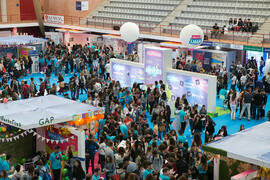 Vista del pabellón. Jornadas de Puertas Abiertas de la Universidad de Málaga. Complejo Polideportivo Universitario. Marzo de 2017
