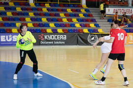 Partido Universidad de Primorska - Universidad Ovidius. Categoría femenina. Campeonato Europeo Universitario de Balonmano. Antequera. Julio de 2017