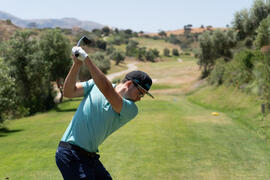 Jugada en el Campeonato Europeo de Golf Universitario. Antequera. Junio de 2019