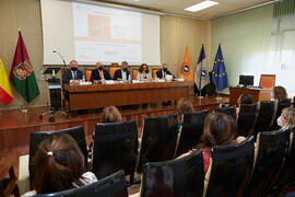 Mesa presidencial. IV Encuentro "10Graduadxs10". Facultad de Ciencias Económicas y Empresariales. Mayo de 2021