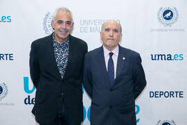 Retrato de autoridades previo a la Gala del Deporte Universitario 2018. Escuela Técnica Superior de Ingeniería de Telecomunicaciones. Junio de 2018