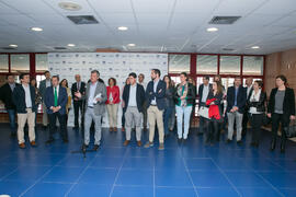 Intervención José Francisco Murillo. Inauguración de las Jornadas de Puertas Abiertas de la Universidad de Málaga. Complejo Polideportivo Universitario. Abril de 2018
