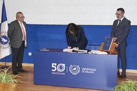 Toma de posesión de Noemi Ruiz López como profesora titular del Área de Bioquímica y Biología Molecular de la Universidad de Málaga. Toma de posesión de nuevos catedráticos y profesores titulares de la Universidad de Málaga. Paraninfo. Noviembre de 2023