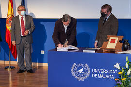 Toma de posesión de Antonio Joaquín Franco Mariscal como nuevo profesor titular del Área de Didáctica de las Ciencias Experimentales de la Universidad de Málaga. Paraninfo. Diciembre de 2021