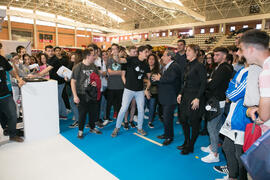 José Ángel Narváez visita los estands de las Jornadas de Puertas Abiertas de la Universidad de Málaga. Complejo Polideportivo Universitario. Marzo de 2017