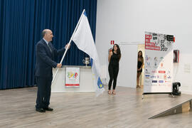 Pedro Montiel en la Gala del Deporte Universitario 2017. Escuela Técnica Superior de Ingeniería de Telecomunicaciones. Junio de 2017