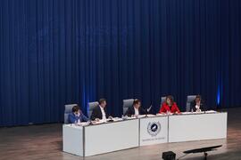 Debate electoral entre los candidatos a Rector de la Universidad de Málaga. Escuela Técnica Superior de Ingeniería Informática y Telec omunicaciones. Noviembre de 2023